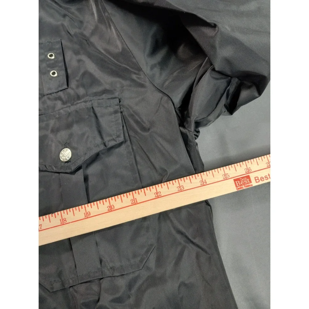 Vintage 80s Galebreaker Black Nylon Utility Tactical Workwear Jacket Men's XL